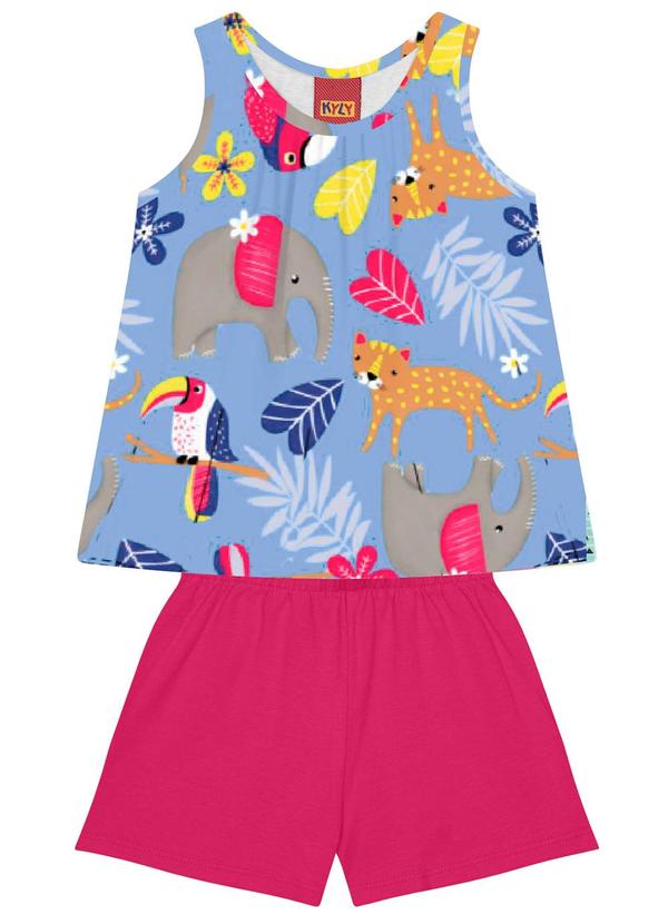 Kyly - Conjunto Infantil Menina de Bichinhos Azul