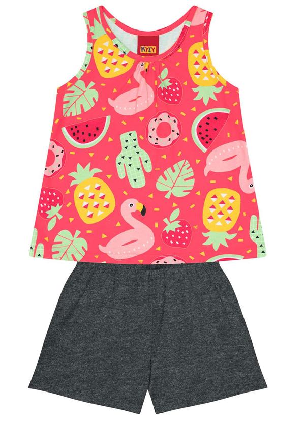 Kyly - Conjunto Infantil Menina de Bichinhos Vermelho