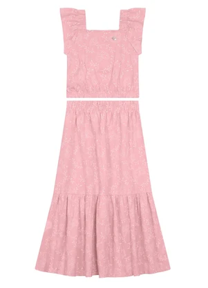 Brandili - Conjunto Infantil Menina de Borboleta Rosa - BRANDILI