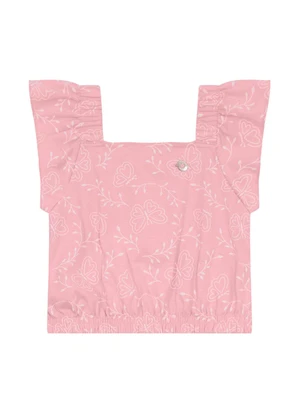 Brandili - Conjunto Infantil Menina de Borboleta Rosa - BRANDILI
