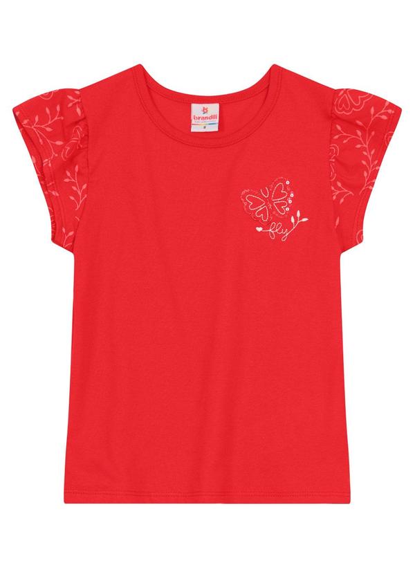Brandili - Conjunto Infantil Menina de Borboleta Vermelho 3