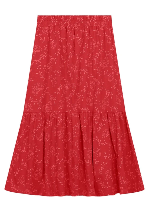 Brandili - Conjunto Infantil Menina de Borboleta Vermelho 4