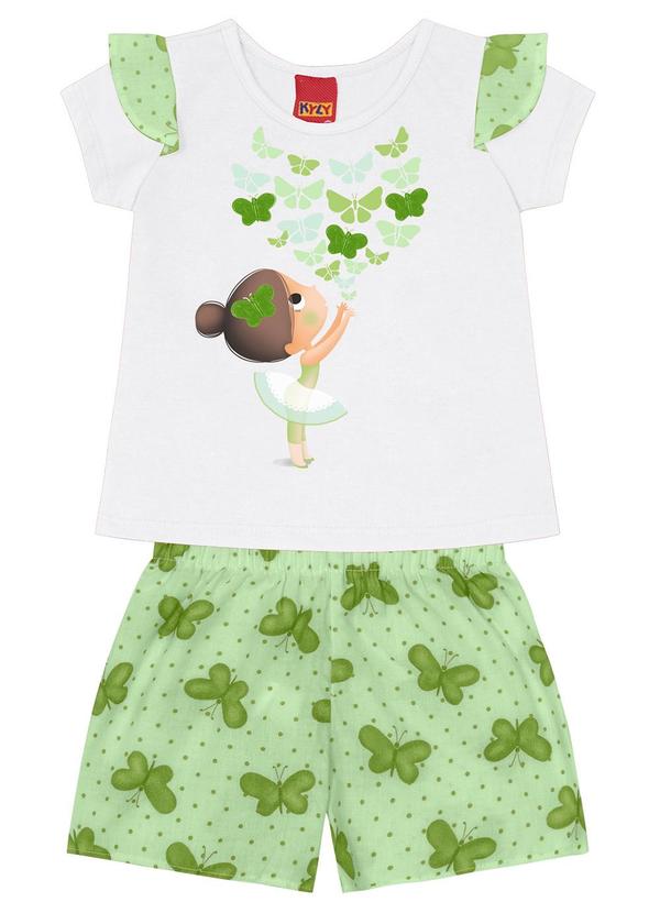 Kyly - Conjunto Infantil Menina de Borboletas Branco 1