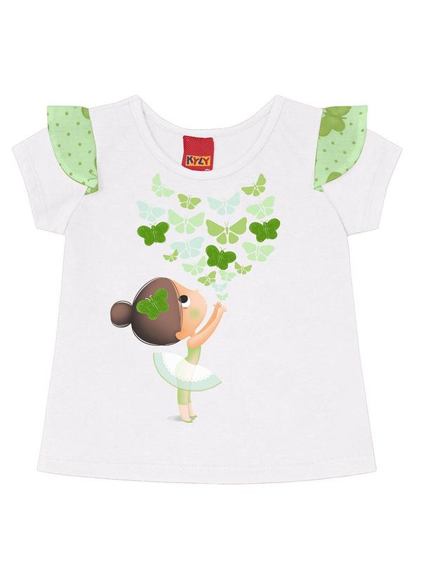 Kyly - Conjunto Infantil Menina de Borboletas Branco 2
