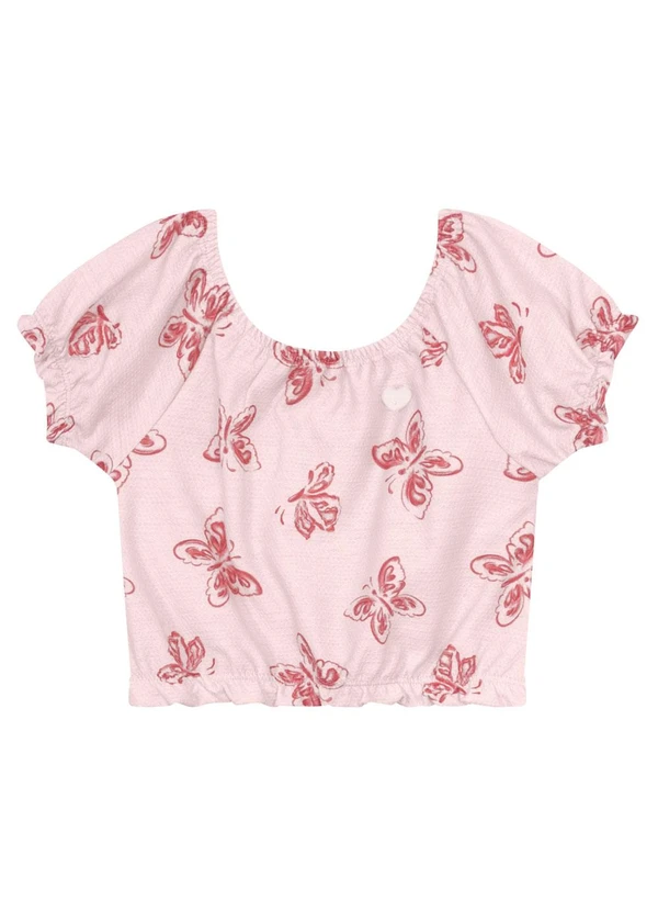 Brandili - Conjunto Infantil Menina de Borboletas Rosa 3