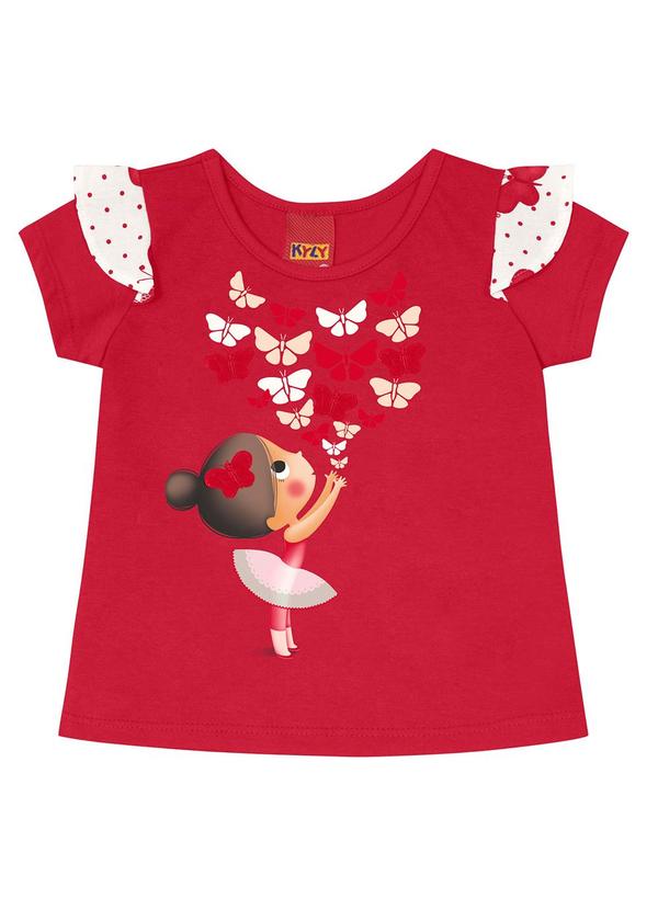 Kyly - Conjunto Infantil Menina de Borboletas Vermelho 3