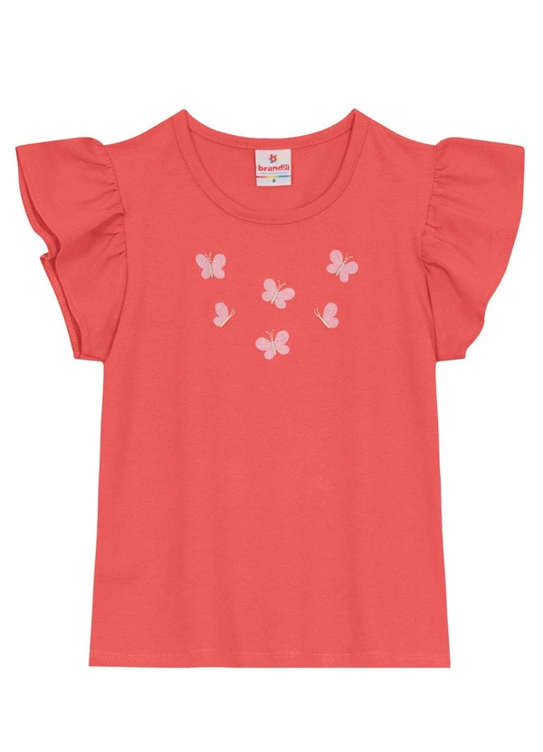 Brandili - Conjunto Infantil Menina de Borboletas Vermelho 3