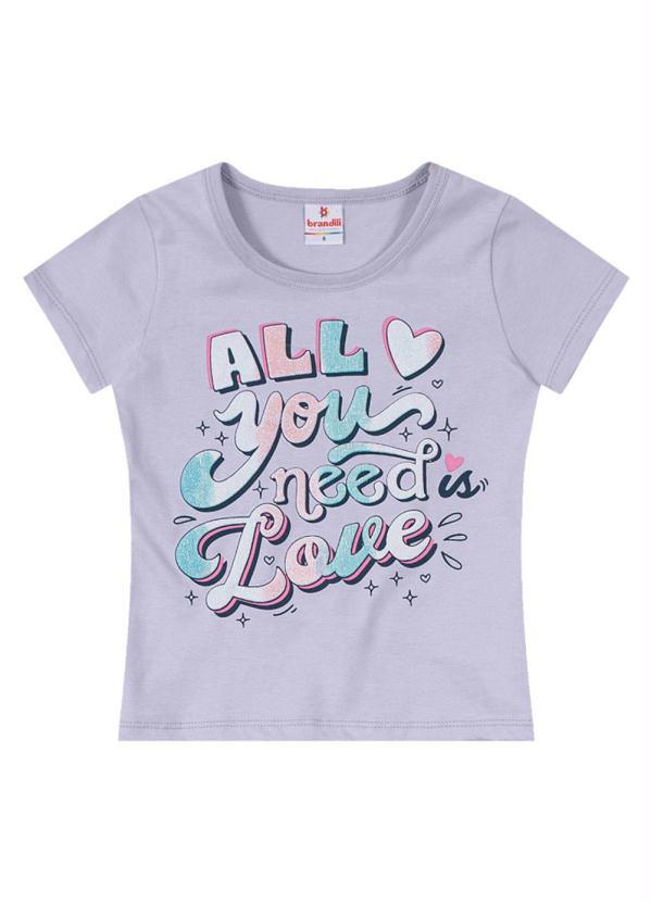 Brandili - Conjunto Infantil Menina de Coração Lilás 3