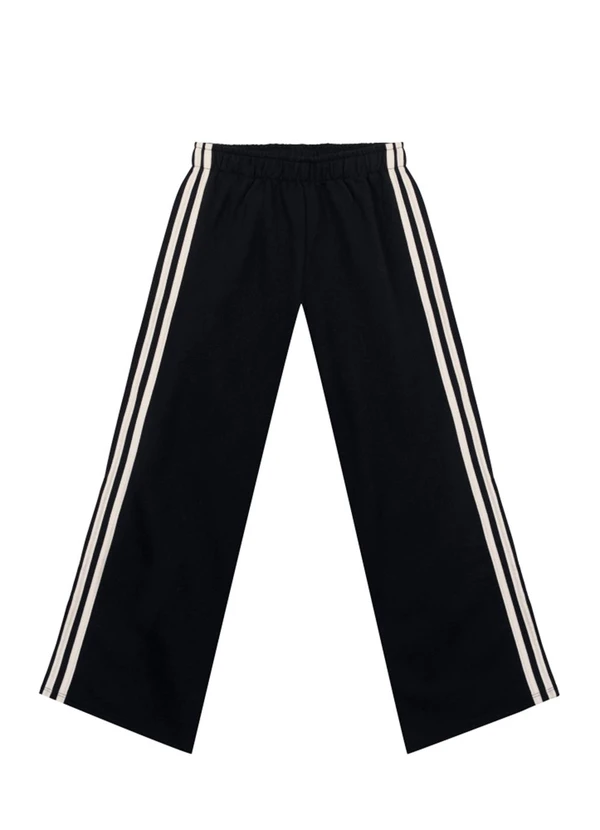 Brandili - Conjunto Infantil Menina de Flor Preto 3