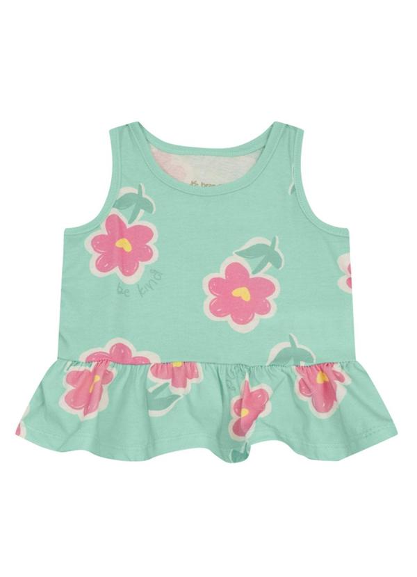 Brandili - Conjunto Infantil Menina de Flores Azul 3