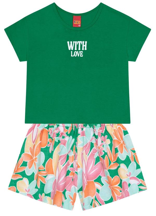 Kyly - Conjunto Infantil Menina de Folhagem Verde 2