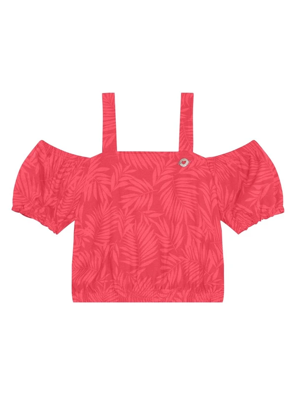 Brandili - Conjunto Infantil Menina de Folhas Vermelho 3