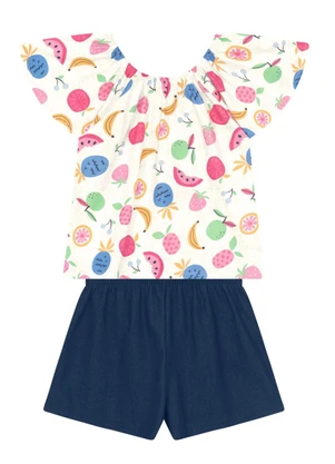 Brandili - Conjunto Infantil Menina de Frutinha Natural - BRANDILI