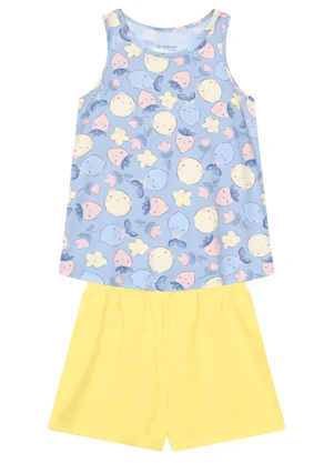 Brandili - Conjunto Infantil Menina de Frutinhas Azul - BRANDILI