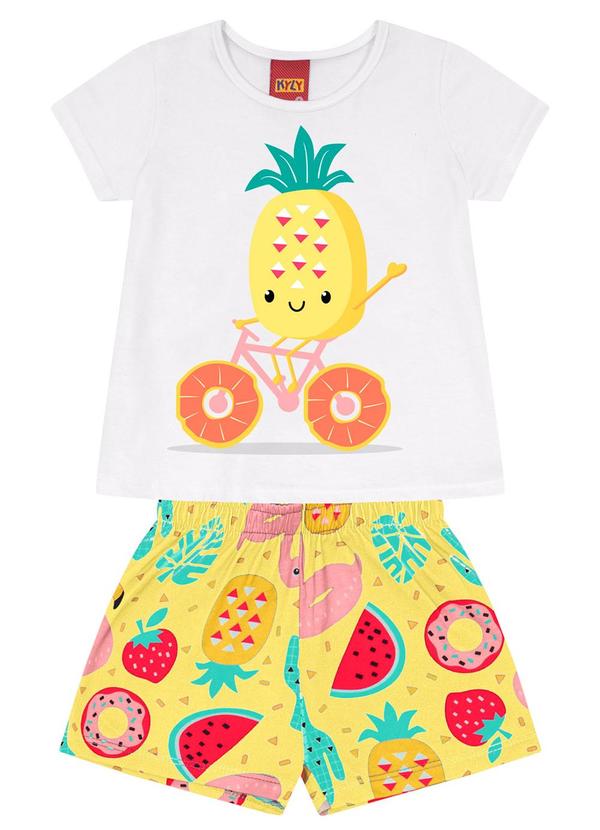 Kyly - Conjunto Infantil Menina de Frutinhas Branco 2