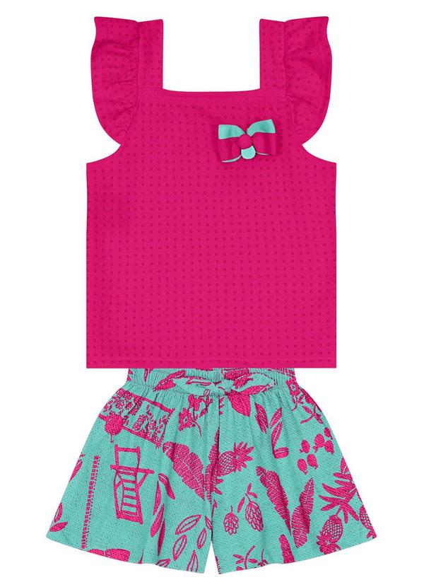 Kyly - Conjunto Infantil Menina de Laço Pink