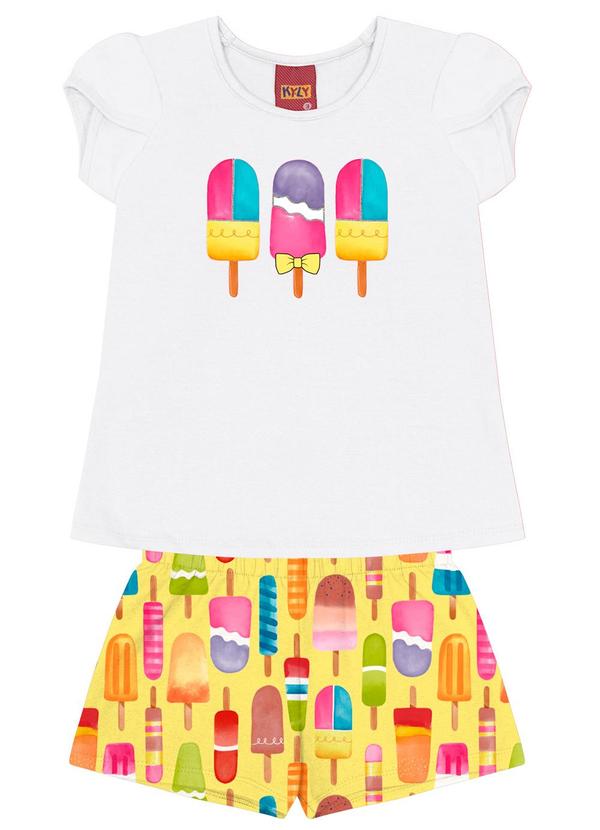 Kyly - Conjunto Infantil Menina de Picolé Branco