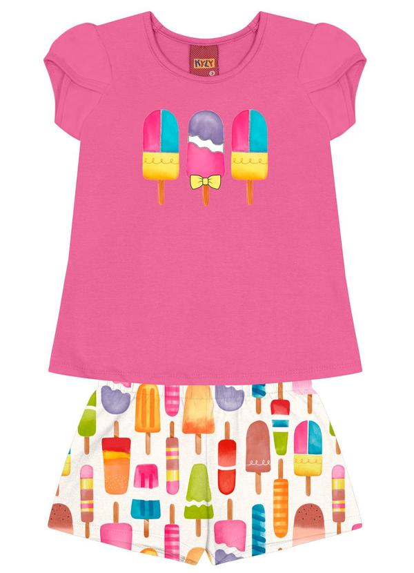 Kyly - Conjunto Infantil Menina de Picolé Pink