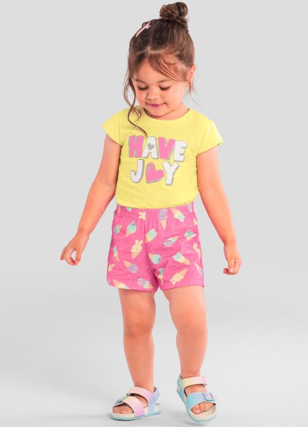 Brandili - Conjunto Infantil Menina de Sorvete Natural