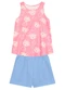Brandili - Conjunto Infantil Menina de Ursinho Natural - variação: Rosa
