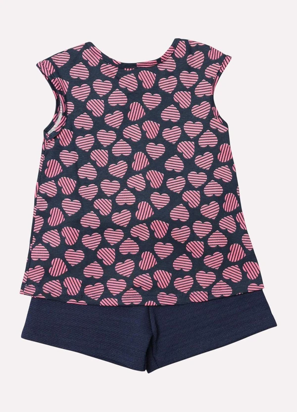 Kyly - Conjunto Infantil Menina Decote U Azul 3
