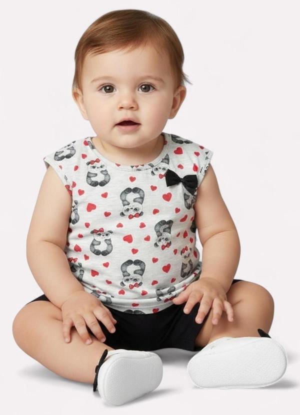 Kyly - Conjunto Infantil Menina Decote U Cinza 2