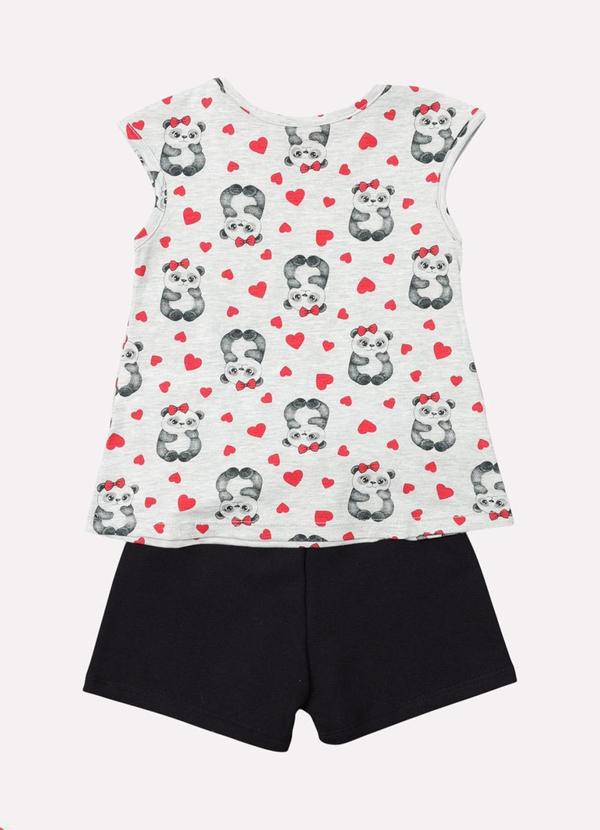 Kyly - Conjunto Infantil Menina Decote U Cinza 3