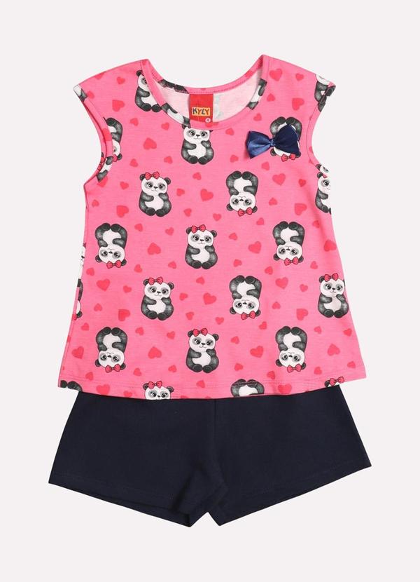 Kyly - Conjunto Infantil Menina Decote U Rosa 1