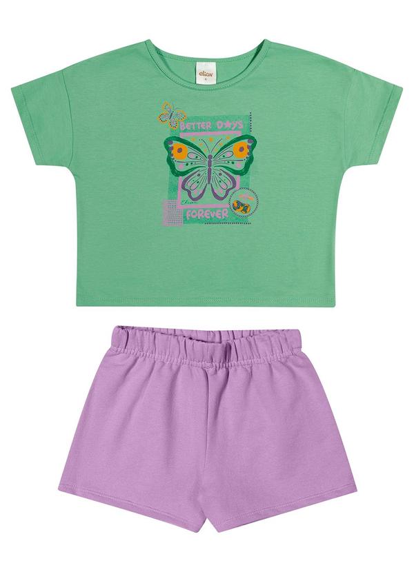 Elian - Conjunto Infantil Menina Delicada Elian Verde