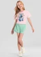 Brandili - Conjunto Infantil Menina do Stitch Natural - variação: Rosa