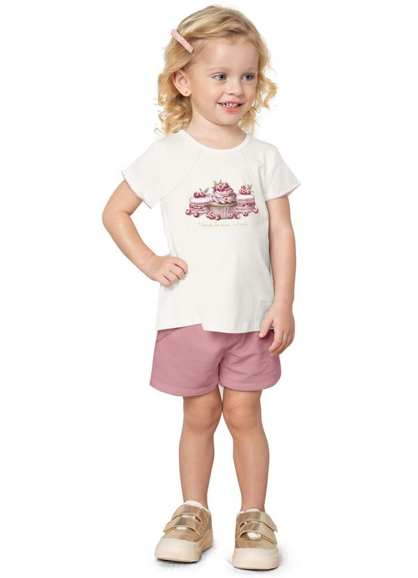 Milon - Conjunto Infantil Menina Doces Off White