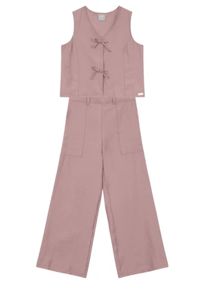 Mundi - Conjunto Infantil Menina em Alfaiataria Rosa - MUNDI