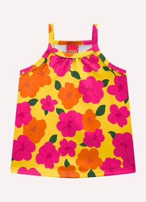 Kyly - Conjunto Infantil Menina em Algodão Amarelo - KYLY