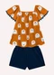 Kyly - Conjunto Infantil Menina em Algodão Amarelo - variação: Amarelo