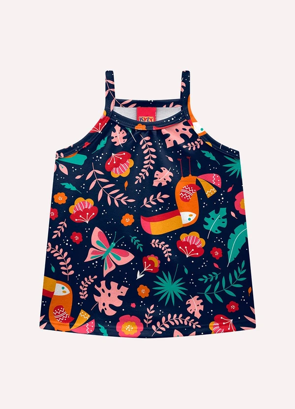 Kyly - Conjunto Infantil Menina em Algodão Azul Marinho 2