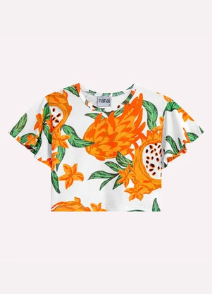 Nanai - Conjunto Infantil Menina em Algodão Branco - NANAI