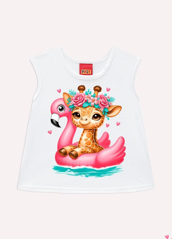 Kyly - Conjunto Infantil Menina em Algodão Branco 2