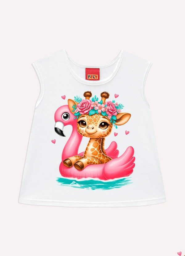 Kyly - Conjunto Infantil Menina em Algodão Branco 2