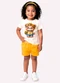 Kyly - Conjunto Infantil Menina em Algodão Cinza - variação: Branco