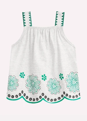 Nanai - Conjunto Infantil Menina em Algodão Cinza - NANAI