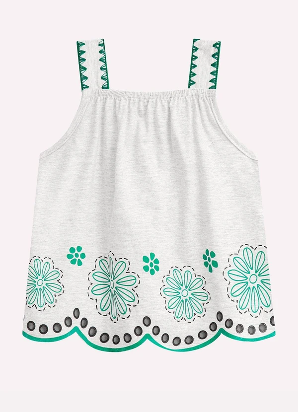 Nanai - Conjunto Infantil Menina em Algodão Cinza 2