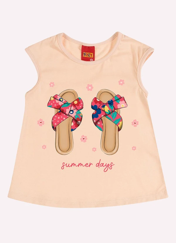 Kyly - Conjunto Infantil Menina em Algodão Laranja 2