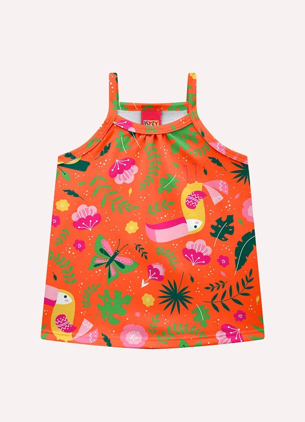 Kyly - Conjunto Infantil Menina em Algodão Laranja 2
