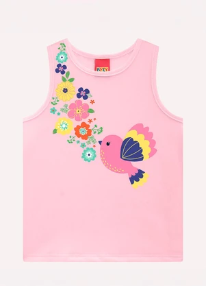 Kyly - Conjunto Infantil Menina em Algodão Rosa - KYLY