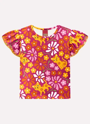 Kyly - Conjunto Infantil Menina em Algodão Rosa - KYLY