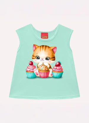Kyly - Conjunto Infantil Menina em Algodão Verde - KYLY