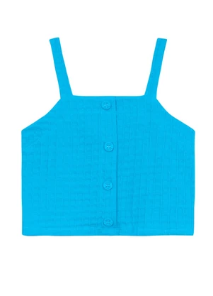 Brandili - Conjunto Infantil Menina em Cotton Azul - BRANDILI