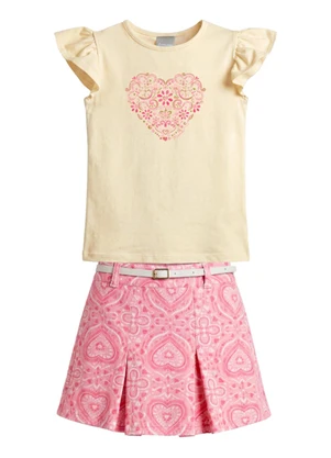 Mundi - Conjunto Infantil Menina em Cotton Bege - MUNDI