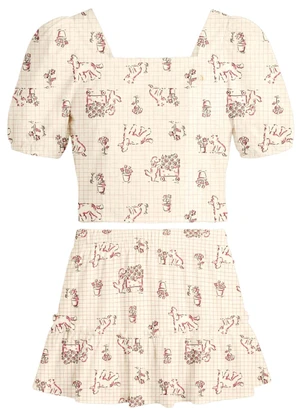 Mundi - Conjunto Infantil Menina em Cotton Bege - MUNDI