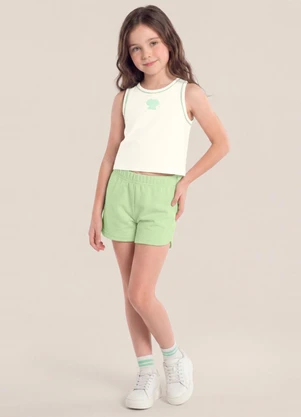Brandili - Conjunto Infantil Menina em Cotton Bege - BRANDILI